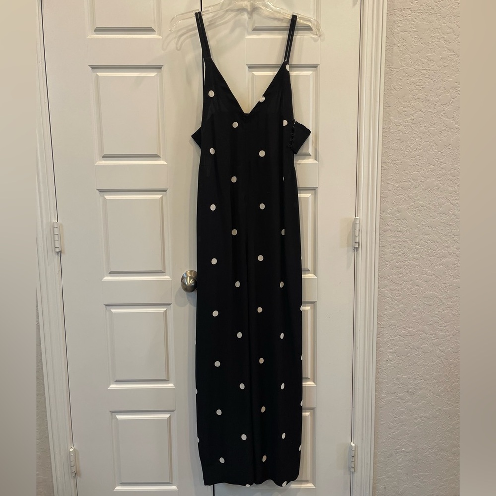 Free People Polka Dot Jumpsuit Women’s Small Wide Leg Strappy Summer